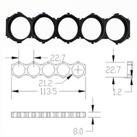 Support de batterie cylindrique DIY TUXIAN 21,7 mm 21,2 mm pour cellules 21700 3P-13P, en ABS+PC, accessoire pour pack de batteries, compatible IOS/ROHS