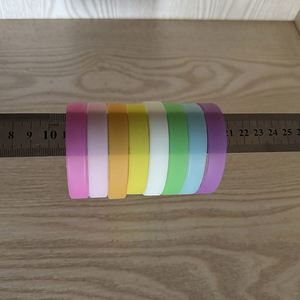 Bracelet en silicone personnalisé avec logo, 202x12mm, couleur unie, luminescent dans le noir, pour activités sportives adultes, cadeau - Product Image 5
