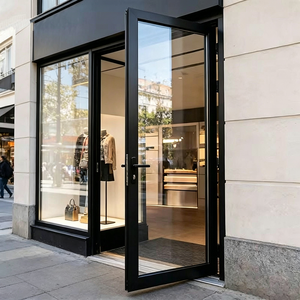 <span class=keywords><strong>Porta</strong></span> a Doppia Anta Moderna e Resistente per Ville, Nuova <span class=keywords><strong>Porta</strong></span> d'Ingresso Esterna in Lega di Alluminio per Supermercati - Product Image 3
