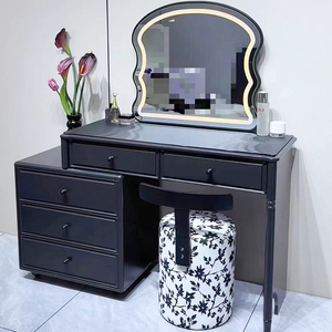 In Stock Factory Wholesale Mirror Make up Table Bedroom Dressing Table Modern Lighted <strong>Makeup</strong> <strong>Vanity</strong> - Product Image 4
