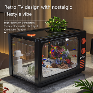 Klein bureau-<span class=keywords><strong>aquarium</strong></span> 2025 nieuw model geïntegreerde filter en zuurstofapparaat ecologisch landschap tv-<span class=keywords><strong>aquarium</strong></span> voor goudvissen - Product Image 1
