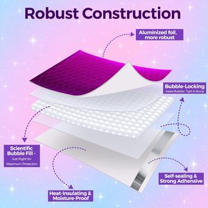 Bolsa de Burbujas Morada Brillante Mate, Resistente a Impactos y al Agua, para Envíos, Logística de Comercio Electrónico, Bolsa de Embalaje con Burbujas - Product Image 5