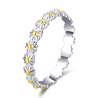 Benutzer definierte einzigartige vergoldete Silber 925 feine Ringe Vintage Design stapelbar zierlich gravierte Blume Mädchen Schmuck Bulk billige Optionen