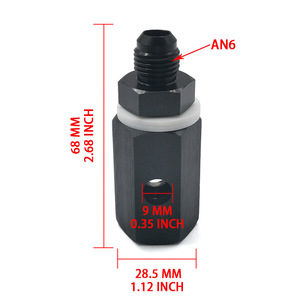 Válvula de Retención AN6 AN8 AN10 de Aleación de Aluminio, Válvula de Ventilación de Combustible de 3/4 Pulgadas, Negra, Piezas Automotrices Universales - Product Image 2