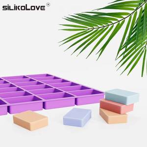 MUYULINS Factory Easy Release 24-Cavity Rectangular Maker LFGB Platinum Non-Stick BPA-Free <b>Silicone</b> Soap Mold - Product Image 5