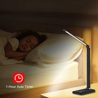 Lampe de table LED sans fil blanche avec port de charge USB, éclairage moderne à 5 niveaux de luminosité, flexible, simple, veilleuse