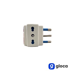 Gloca Set di 3 adattatori di alimentazione luce notturna bianca 250V 2 prese 10/16A con spina 16A - Product Image 4