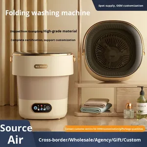Mini-lave-linge portable pliable en plastique pour usage domestique, avec réglage personnalisable pour sous-vêtements et chaussettes, directement de l'usine - Product Image 2