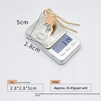 Bouteille vide cylindrique en verre de 8 ml avec bouchon à cinq lignes, qualité B, pour diffuseur de parfum de voiture suspendu (sans bâtonnets), logo personnalisé