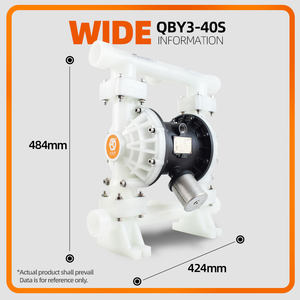 <span class=keywords><strong>GODO</strong></span> Bomba de diafragma neumática de 1-1/2 pulgadas Bomba de diafragma operada por aire Bombas de diafragma PP - Product Image 5