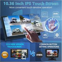 Moniteur DVR 5 canaux avec écran tactile IPS de 10,36 pouces et caméra AHD 1080P, système de détection d'angle mort BSD pour camions, bus et camping-cars