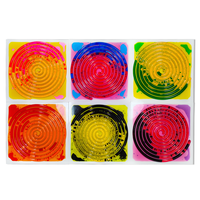2024 nouveau jouet sensoriel éducatif personnalisé Massage texturé liquide lave tapis sensoriel coloré Gel sol activité carreaux pour l'autisme