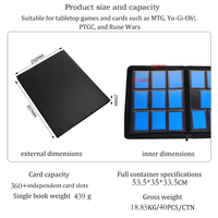 Torson Wholesale Custom 9 Pocket Plastic Card Binder 360 PVC Eco-Friendly Trading Card Album Game Deck Box Side Loading Sleeves