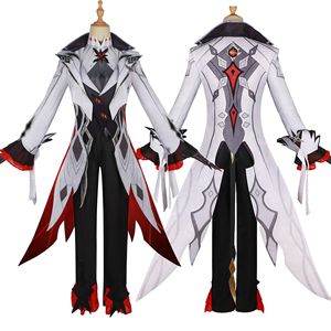 Disfraz de Cosplay de Arlecchino de Genshin Impact, <span class=keywords><strong>Peluca</strong></span> de Fatui Harbinger, Cosplay de Sirviente de Fatui, Disfraces de Halloween de Snezhnaya para <span class=keywords><strong>Mujer</strong></span> - Product Image 5
