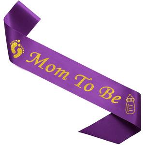 Banda <span class=keywords><strong>de</strong></span> Satén con Letras Brillantes para Futura Mamá, Pie <span class=keywords><strong>de</strong></span> Bebé, Día <span class=keywords><strong>de</strong></span> San Valentín, Baby Shower, Revelación <span class=keywords><strong>de</strong></span> Género, Decoración para Fiestas en Interiores/Exteriores - Product Image 3