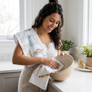 Serviettes brodées tendance pour les dîners, décoration de cuisine, promotionnelles - Product Image 1