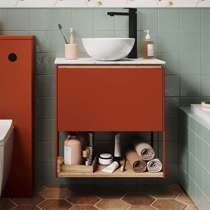 Meuble de salle de bain mural moderne d'usine, comprenant un miroir avec éclairage LED - Product Image 5