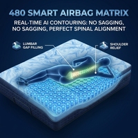 Matelas intelligent AI S8 anti-ronflement à gravité zéro et massage, matelas en mousse à mémoire de forme réglable, vente directe d'usine pour les détaillants