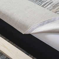 Lit de luxe design pour chambre à coucher, mobilier d'intérieur, lit double avec base en bois et tissu doux