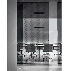 Divisor de partición de vidrio de arte decorativo templado de diseño moderno de tamaño personalizado para oficinas y particiones de vidrio de seguridad para sala de estar - Product Image 2