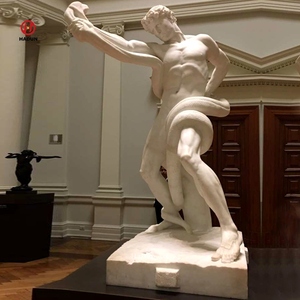 Figura griega clásica escultura de mármol Hércules y <span class=keywords><strong>Antaeus</strong></span> a la venta - Product Image 3