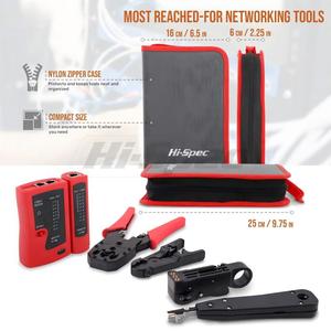 9-Piece Hand Operated OEM Plastic Network Cable Tester <b>Tool</b> Kit <b>with</b> Soft Case for Wiring Maintenance and Repair - Product Image 3