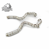 Accessoires automobiles HT en stock, compatibles avec Mercedes Benz C63 C63S GLC63 W205 AMG M177 4.0T, downpipe performance avec bouclier thermique