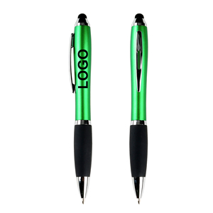 Promotional Cheapest Mulit-color 2-in -1 Rotate Plastic Ballpoint Pen with Soft Touch Screen Mobile Phone Custom Logo Printing - Product Image 5