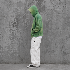 Sweat-shirt à capuche surdimensionné vintage en molleton 100 % coton, délavé à l'acide et déchiré, pour hommes, fabriqué sur mesure par des fabricants de vêtements - Product Image 3