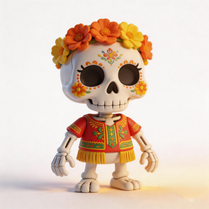 Figura de PVC Personalizada, Estilo Día de Muertos, Pequeño Esqueleto Decorativo - Product Image 5
