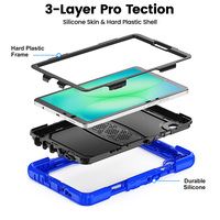 Étui hybride pour Samsung Galaxy Tab A11 SM-X130 SM-X133 SM-X135 avec support intégré à l'arrière