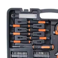 Ensemble d'outils à main professionnels de 109 pièces, kit de réparation à domicile avec clé à cliquet, douilles, pinces pour l'entretien DIY dans un étui portable