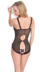 Taglie forti S-5XL donna aperta tazza di pizzo con ciglia scavate pigiama <span class=keywords><strong>Lingerie</strong></span> Sexy - Product Image 2