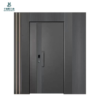 Porte d'entrée en aluminium coulé sculpté sur mesure, anti-explosion, sécurisée, moderne, étanche, pour villa et hôtel