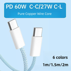 Cable de Datos USB-C al por Mayor, Carga Rápida de 27W, Tipo-C a Cable L, Compatible con <span class=keywords><strong>iPhone</strong></span> <span class=keywords><strong>14</strong></span> <span class=keywords><strong>Pro</strong></span>, Carga Rápida, Cable de Datos para Laptop - Product Image 6