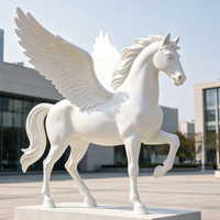 Estatuas de Resina de Fibra de Vidrio, Escultura de Caballo de Resina para Jardín