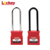 Cadenas de sécurité à clé unique avec cadenas à manille en plastique de 38 mm, avec clé maîtresse