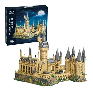 Bloques de construcción de micropartículas, juegos de Castillo de Harry Potter, Escuela mágica, juegos de miniladrillos, educativos para niños, los mejores regalos