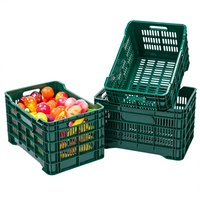 Panier de stockage et de transport pour la logistique agricole, paniers de supermarché en plastique recyclable, caisses empilables en HDPE/PP