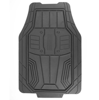 Tapis de sol de voiture en PVC à motif tactique noir, tapis de sol de voiture résistants aux intempéries, ensemble de 4 pièces