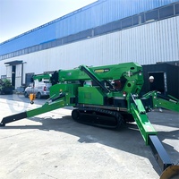 Mini grue portative pour la construction grue araignée télescopique pliable hydraulique stabilisateur chenille pompe à moteur Mobile