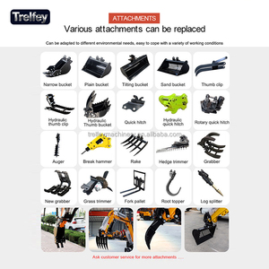Mini-excavatrice sur chenilles de 2 tonnes avec taille-haie pour l'entretien des vergers - Product Image 3