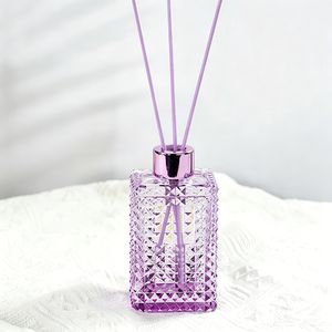 5OZ New Popular High Flint square Glass Aromatherapy Glass <b>Reed</b> <b>Diffuse</b> Bottle 150ml - Product Image 1