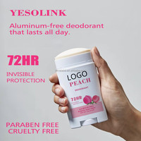 Logo personnalisé Bâton de déodorant anti-transpirant au suif de noix de coco sans aluminium déodorant à bille pour la beauté et les soins personnels
