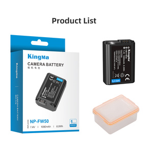 Batterie d'appareil photo numérique rechargeable KingMa entièrement décodée 1080mAh 7.4V NP-FW50 pour Sony A6000, <span class=keywords><strong>A7RII</strong></span>, A5100, pack de batteries au lithium - Product Image 4