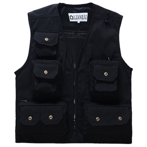 Gilet Cargo multi-poches pour hommes pour l'escalade tir photographie crochet pêcheur <span class=keywords><strong>journaliste</strong></span> gilet <span class=keywords><strong>de</strong></span> pêche gilet - Product Image 5