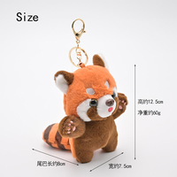 Personnalisable Super Doux En Peluche Ours En Peluche Pendentif Mignon PP Coton Animal En Peluche Porte-clés Sac Sac À Main Charme 8cm Longue Queue Jouets