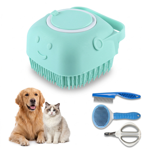 Kit de Aseo <span class=keywords><strong>para</strong></span> Mascotas con Peine <span class=keywords><strong>para</strong></span> Eliminar Pelo Suelto, Removedor de Pulgas, <span class=keywords><strong>Cortauñas</strong></span> y Cepillo de Baño y Masaje <span class=keywords><strong>para</strong></span> <span class=keywords><strong>Perros</strong></span> y Gatos, Uso Doméstico - Product Image 1