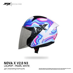 Casco Abierto JPX Nova X V2 Motif N3 con Doble Visera para Ciclismo, Protección para Bicicleta, Diseño Unisex, Superventas - Product Image 4