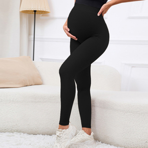 Nuevos Leggings de Maternidad Emotion Moms de Cintura Alta, Ajustados, Ecológicos, Transpirables, de Poliéster/Nailon, Moldeadores de Cuerpo de Longitud Completa - Product Image 4